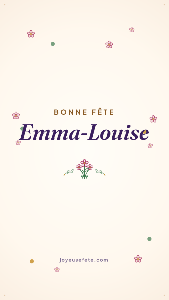 Image « Bonne fête Emma-Louise » au format story