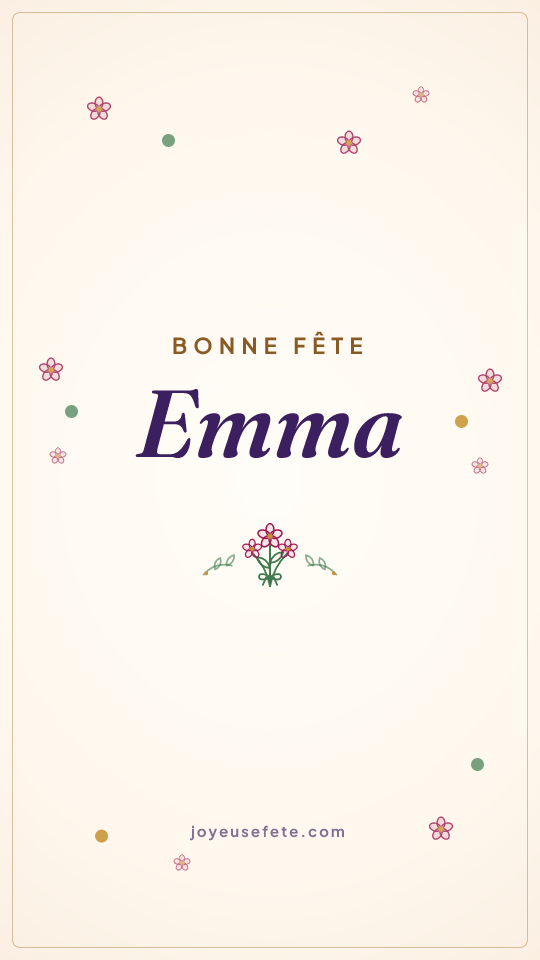 Image « Bonne fête Emma » au format story