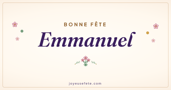 Image « Bonne fête Emmanuel » au format large