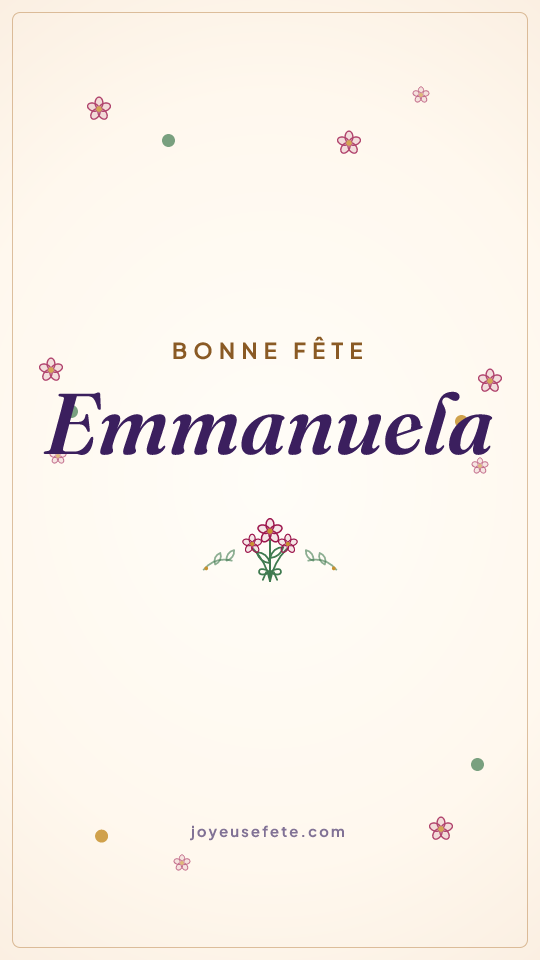 Image « Bonne fête Emmanuela » au format story