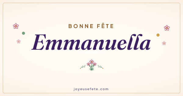 Image « Bonne fête Emmanuella » au format large