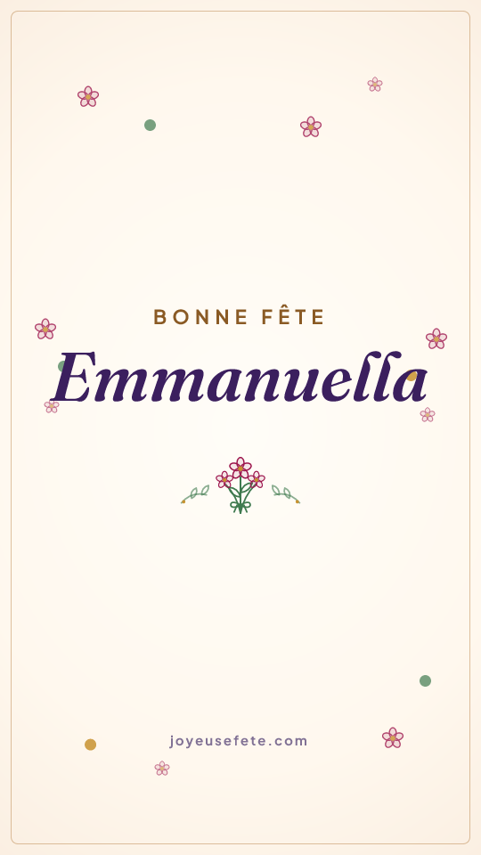 Image « Bonne fête Emmanuella » au format story