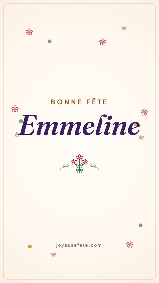 Image « Bonne fête Emmeline » au format story