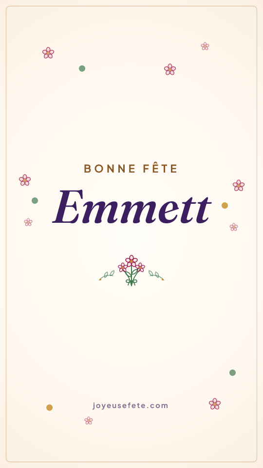 Image « Bonne fête Emmett » au format story