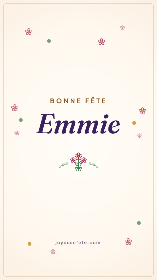 Image « Bonne fête Emmie » au format story