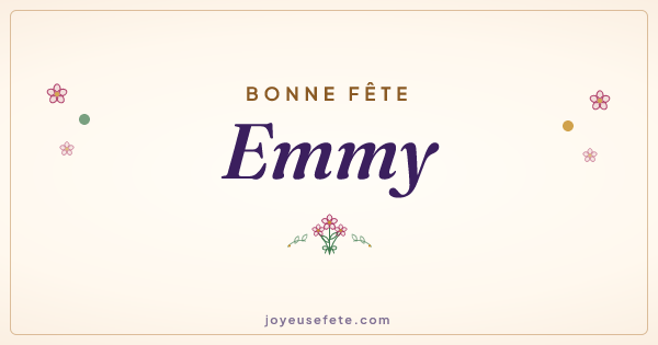 Image « Bonne fête Emmy » au format large