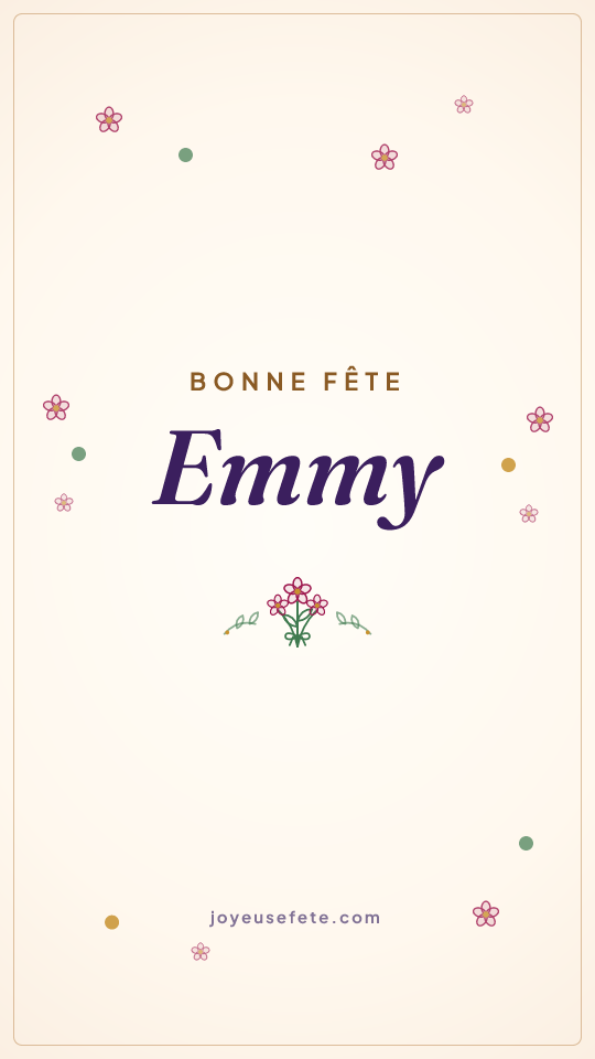 Image « Bonne fête Emmy » au format story