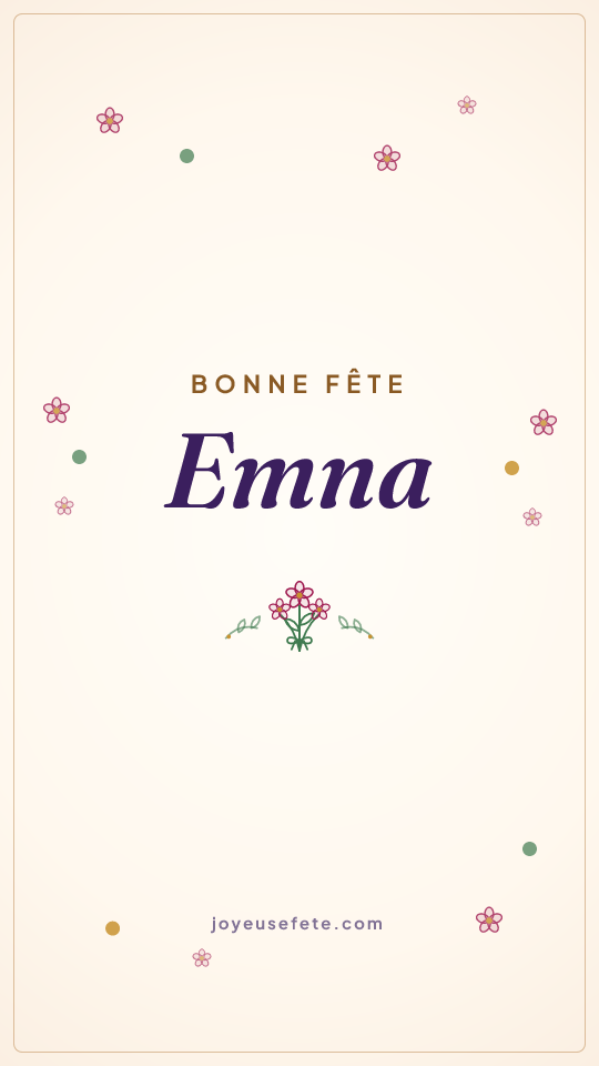 Image « Bonne fête Emna » au format story