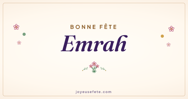 Image « Bonne fête Emrah » au format large