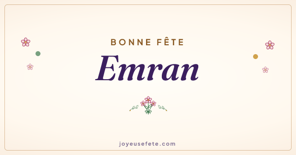 Image « Bonne fête Emran » au format large