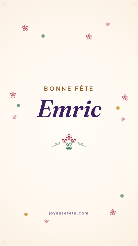 Image « Bonne fête Emric » au format story