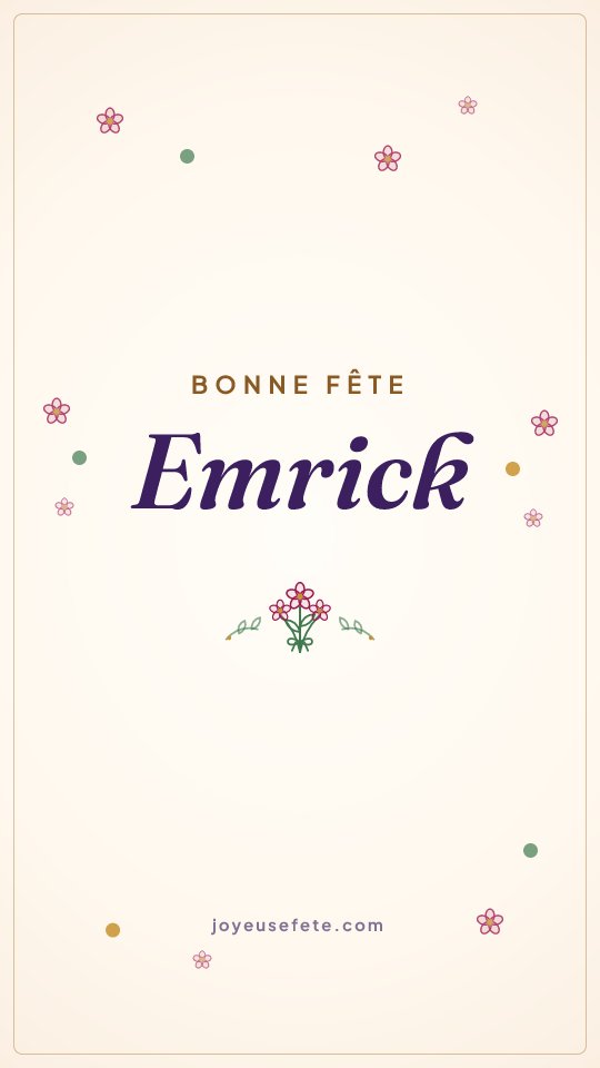 Image « Bonne fête Emrick » au format story