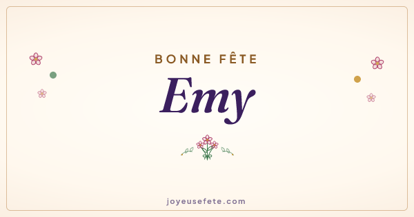 Image « Bonne fête Emy » au format large