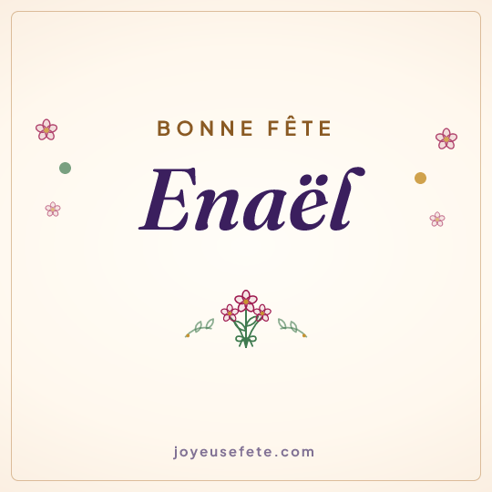 Image carrée « Bonne fête Enaël » pour WhatsApp