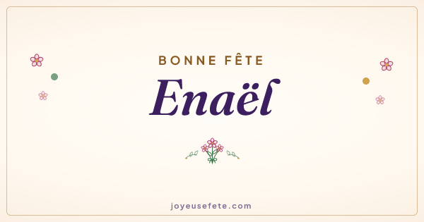 Image « Bonne fête Enaël » au format large