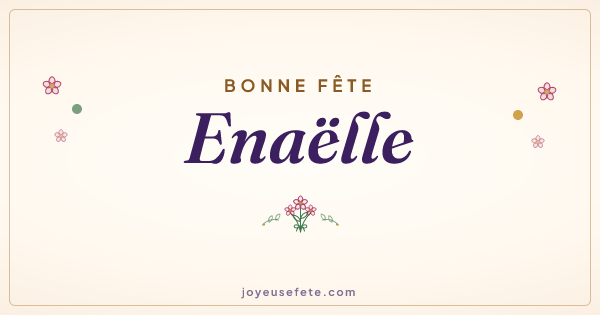 Image « Bonne fête Enaëlle » au format large