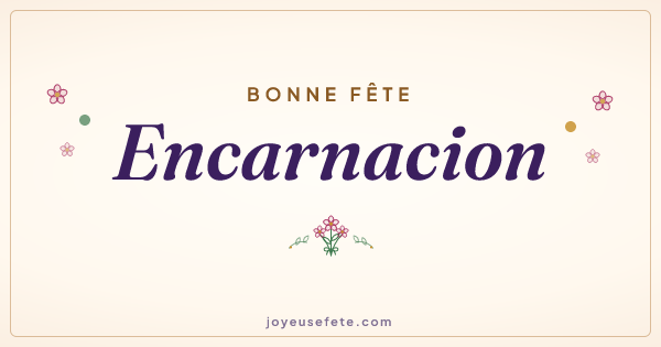 Image « Bonne fête Encarnacion » au format large