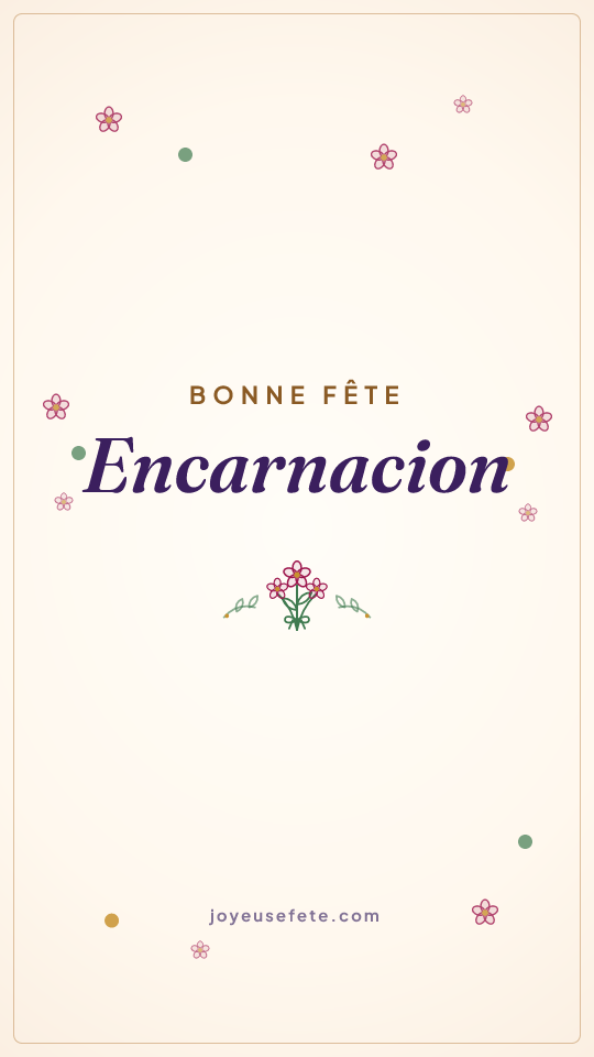 Image « Bonne fête Encarnacion » au format story