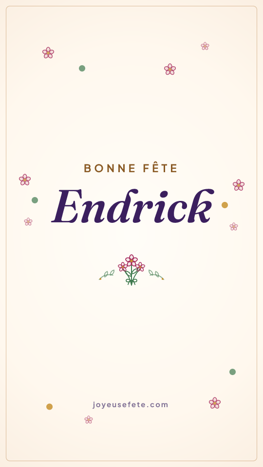 Image « Bonne fête Endrick » au format story