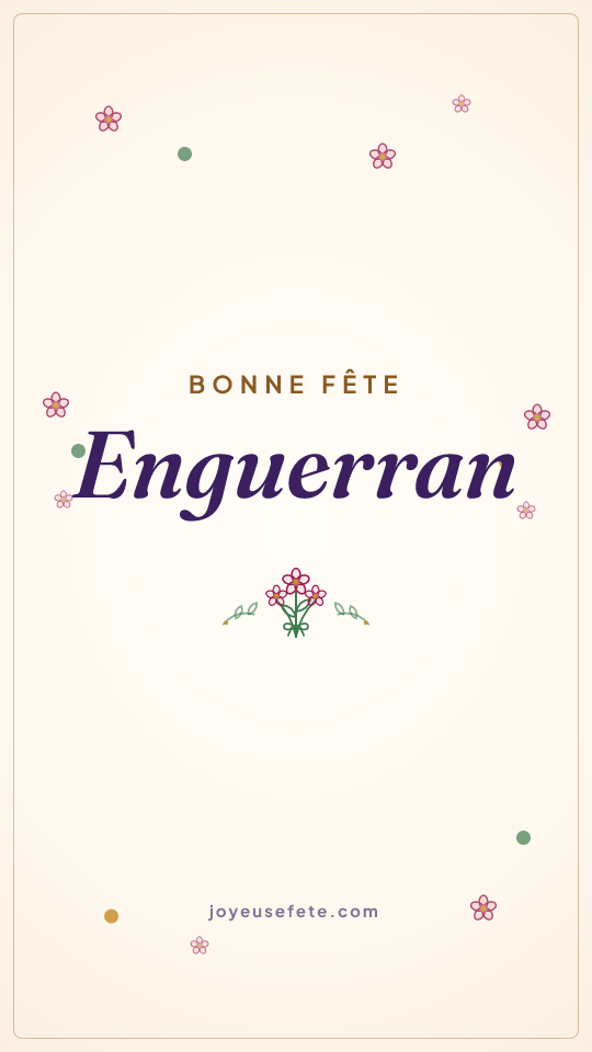 Image « Bonne fête Enguerran » au format story