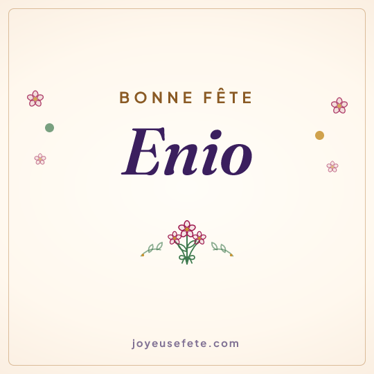 Image carrée « Bonne fête Enio » pour WhatsApp