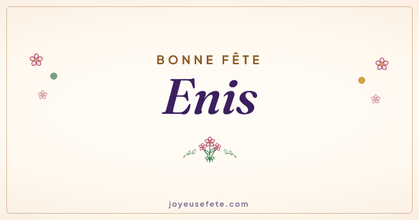 Image « Bonne fête Enis » au format large