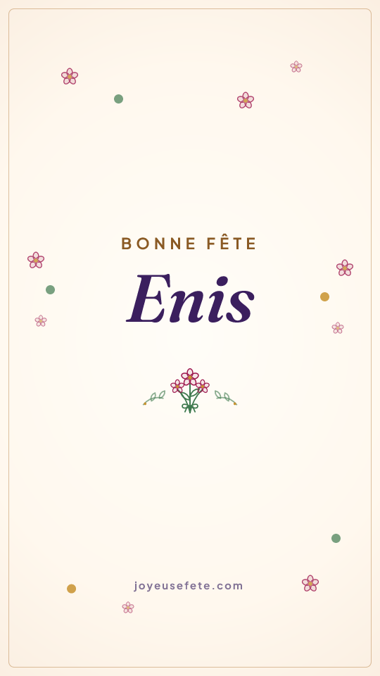 Image « Bonne fête Enis » au format story