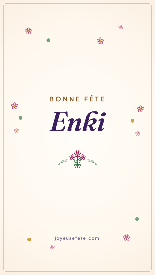 Image « Bonne fête Enki » au format story