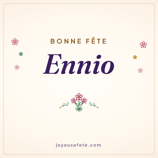 Image carrée « Bonne fête Ennio » pour WhatsApp