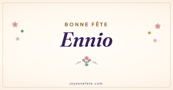 Image « Bonne fête Ennio » au format large