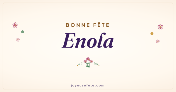 Image « Bonne fête Enola » au format large