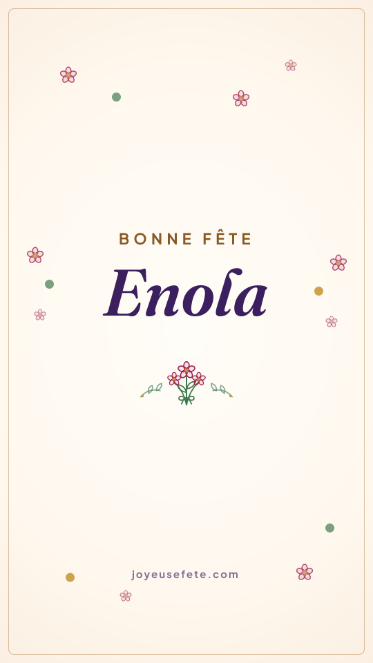 Image « Bonne fête Enola » au format story