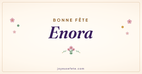 Image « Bonne fête Enora » au format large