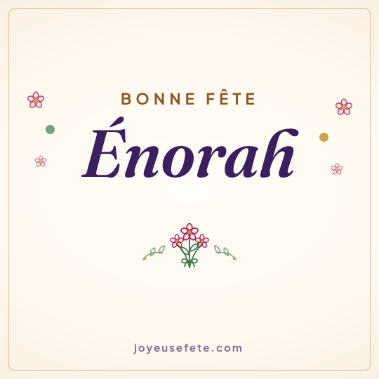 Image carrée « Bonne fête Énorah » pour WhatsApp