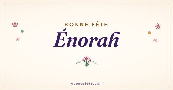 Image « Bonne fête Énorah » au format large