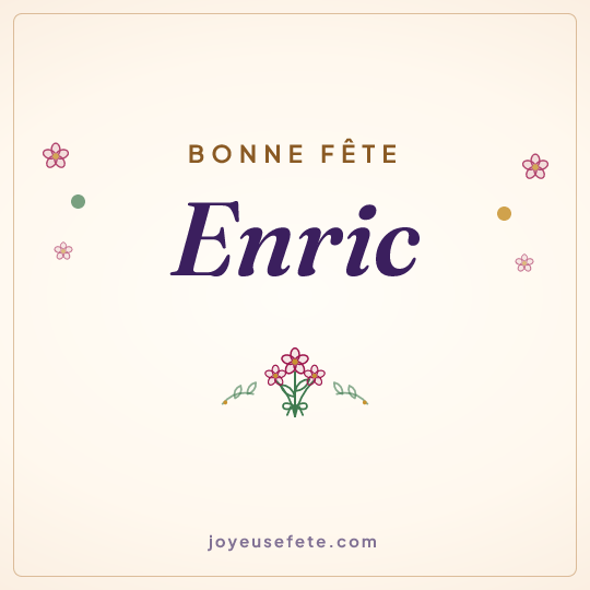 Image carrée « Bonne fête Enric » pour WhatsApp