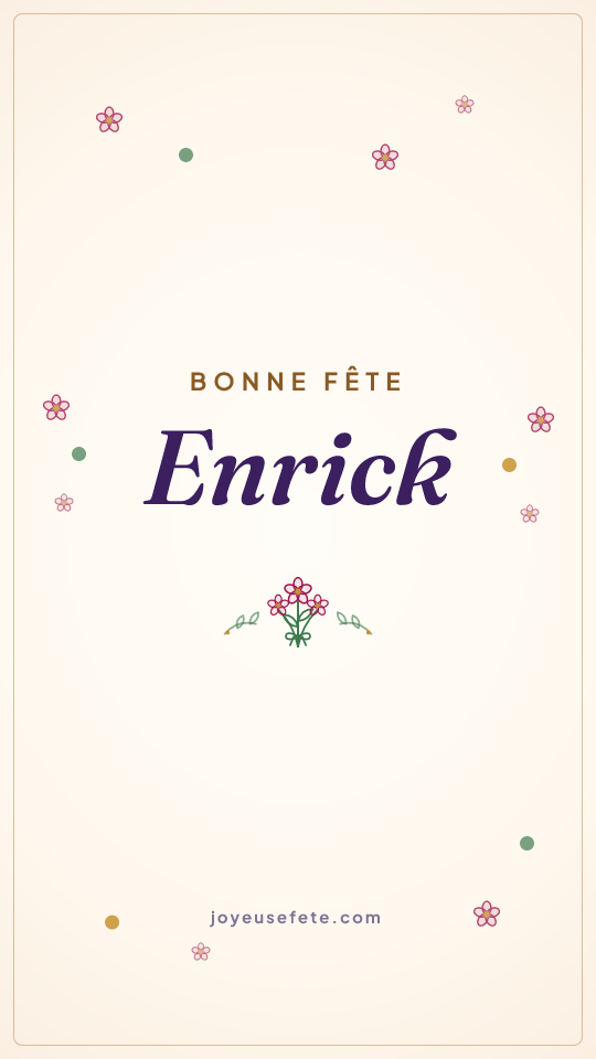 Image « Bonne fête Enrick » au format story