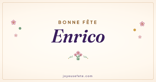 Image « Bonne fête Enrico » au format large