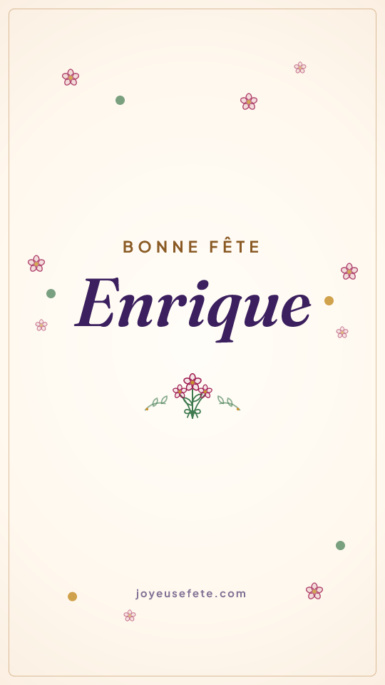 Image « Bonne fête Enrique » au format story