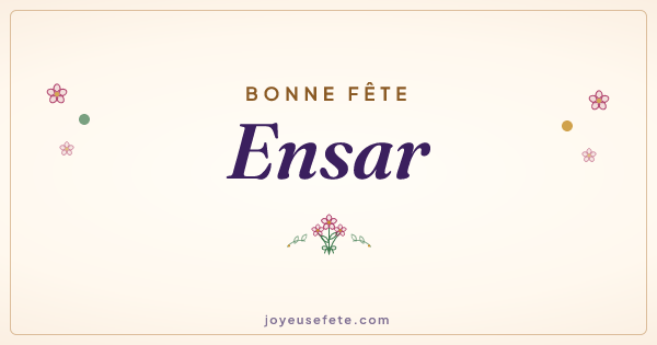 Image « Bonne fête Ensar » au format large