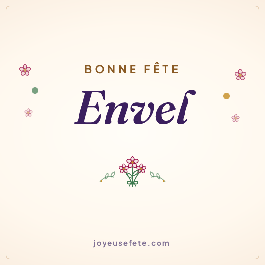 Image carrée « Bonne fête Envel » pour WhatsApp