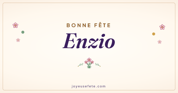 Image « Bonne fête Enzio » au format large