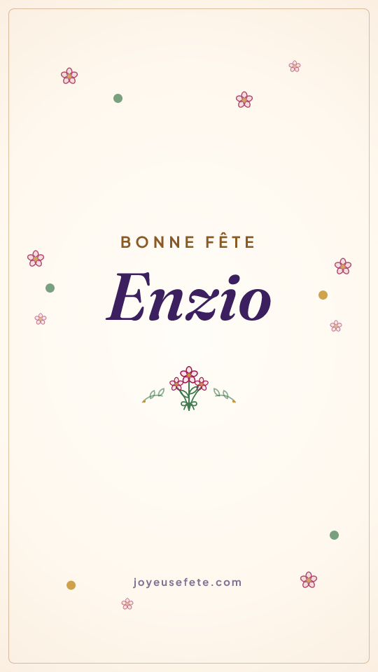 Image « Bonne fête Enzio » au format story