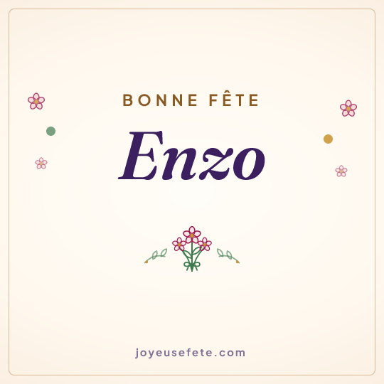 Image carrée « Bonne fête Enzo » pour WhatsApp