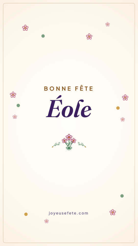 Image « Bonne fête Éole » au format story