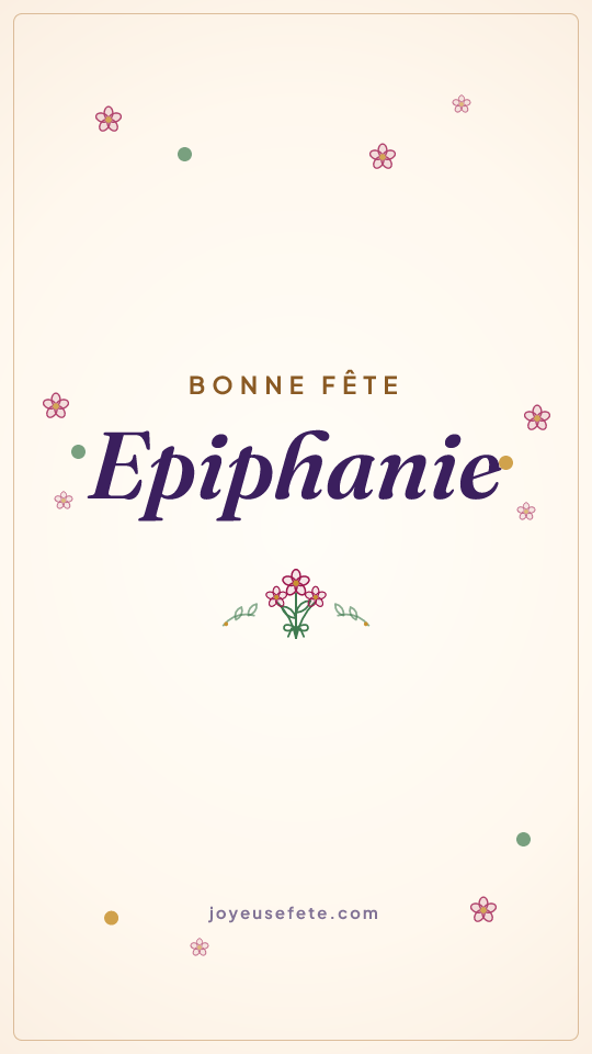 Image « Bonne fête Epiphanie » au format story