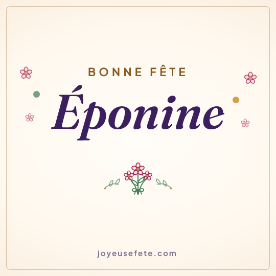 Image carrée « Bonne fête Éponine » pour WhatsApp