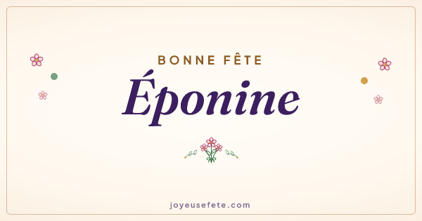 Image « Bonne fête Éponine » au format large