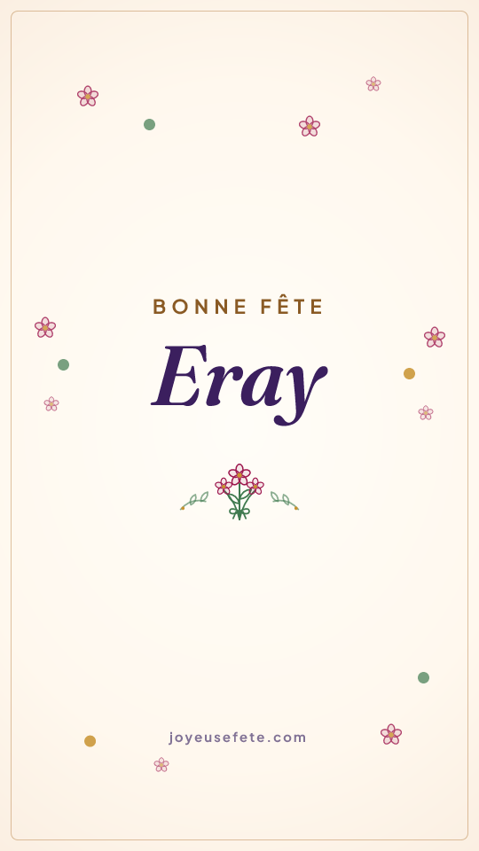 Image « Bonne fête Eray » au format story