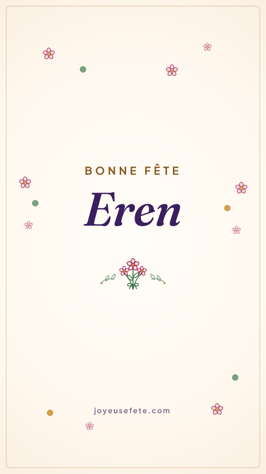 Image « Bonne fête Eren » au format story